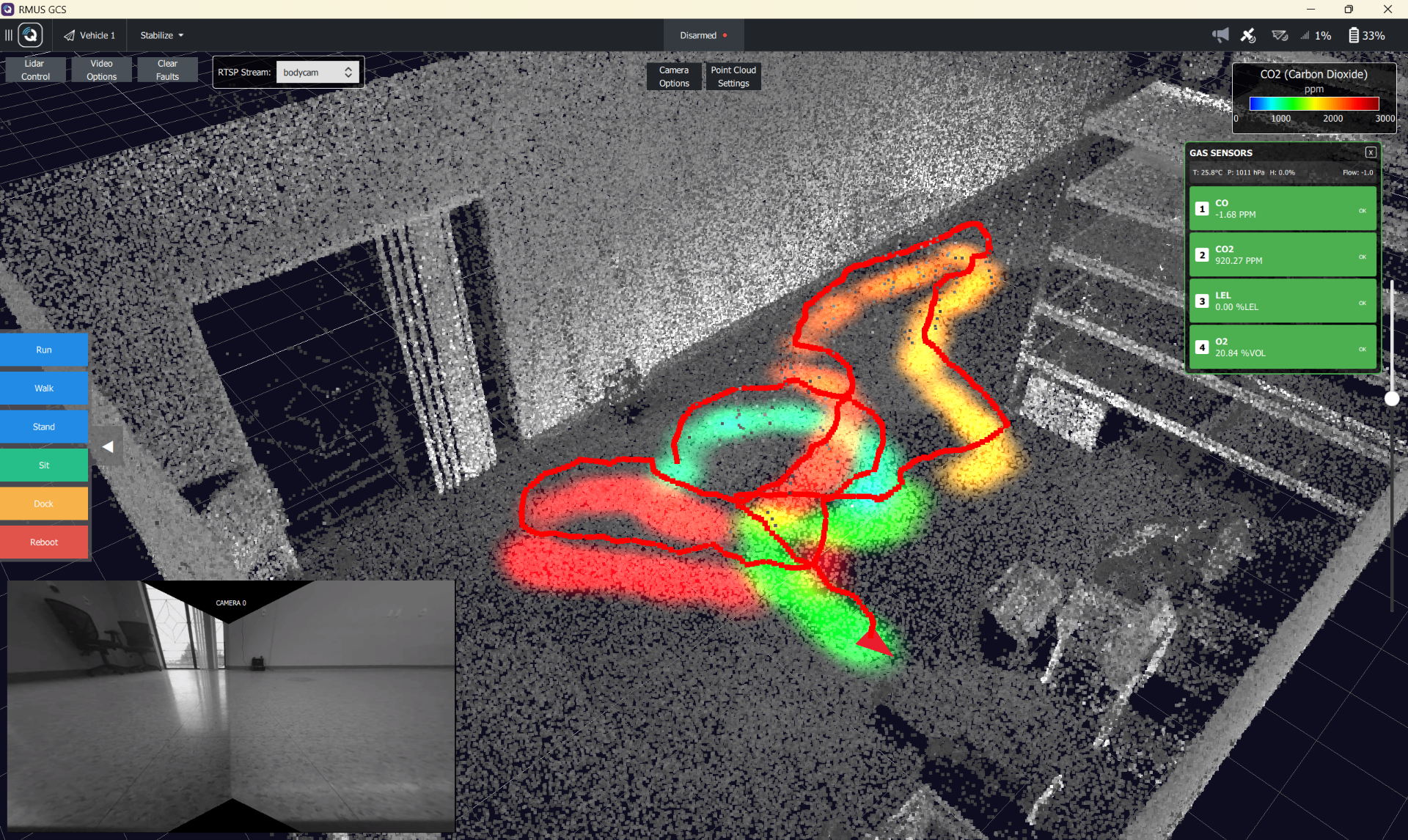 Point cloud overlay produced by TacMesh edge processing